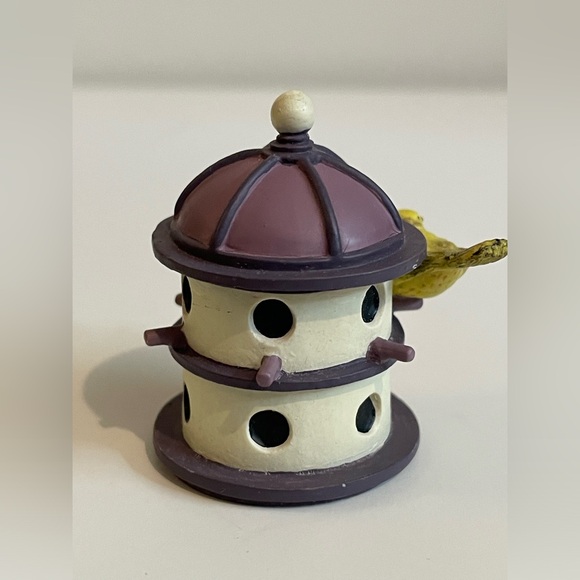 Garden Birdhouse Thimble Collection by LENOX - 
Yellow Warbler On Condo - No Box - Picture 3 of 5